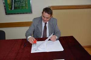 Župan mag. Marko Diaci ob podpisu sporazuma